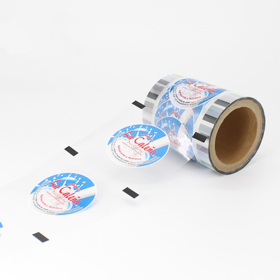 プラスチック印刷された薄板にされた密封のコップの包装のフィルム ロール ミルクのティー カップのシーラーのフィルム ロール