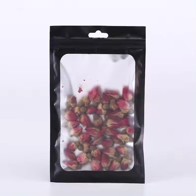 マット黒色 臭いに耐える プラスチック  Zip Lock 包装 透明窓付き マイラー バッグ