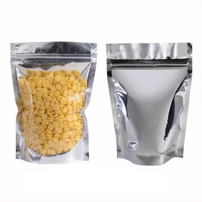 再閉塞可能なアルミ製紙食品袋 キャンディー・クッキー・ナッツ・ティー 透明窓付き垂直ジッパーバッグ