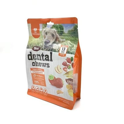 8 面 密封 リートート プラスチック 犬用 包装 トリート 飼料 猫用  Zip 収納 サイド ガッセット スタンドアップ 袋 ペット用 食品