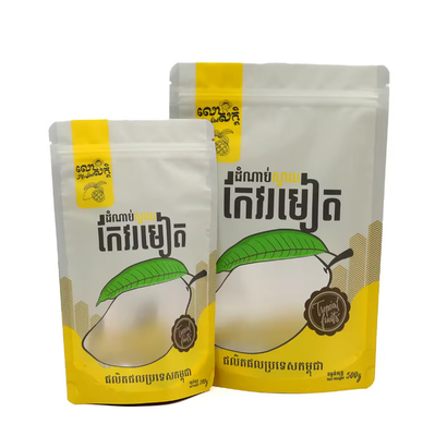 再封印可能なラミネートプラスチック スタンドアップ 食品袋 梱包 カスタム プリント デザイン  Ziplock ポリ バッグ ドライフルーツ