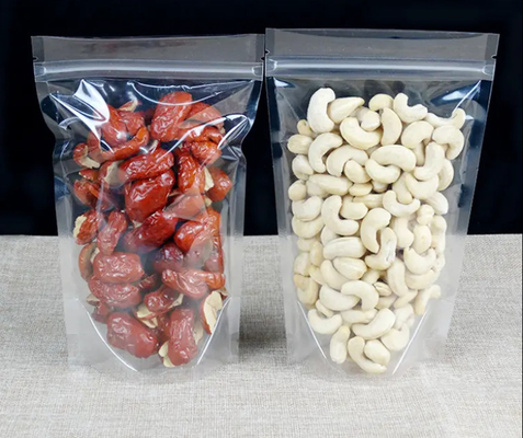 PET透明ジップロック プラスチックバッグ マイラーバッグ ジップロック スタンドアップ 食品 スパイス 粉末 包装 ポケット