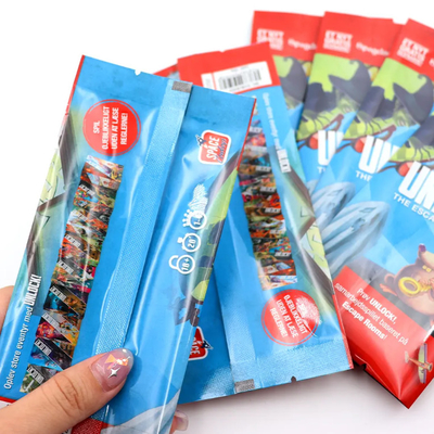 3 サイドシール カスタマイズされた印刷 スナックパッケージング プラスチック袋 熱密封可能なサケット / 裏密封されたプラスチック袋