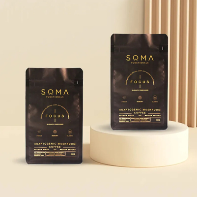 カスタム・ジッパー・パウダー フラット・ボトム・ポーチ 食品ナッツ 収納ポーチ クリア・ジッパー・ロック 自閉包装袋 サイド・ガセット・ポーチ