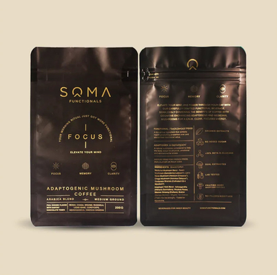 カスタム・ジッパー・パウダー フラット・ボトム・ポーチ 食品ナッツ 収納ポーチ クリア・ジッパー・ロック 自閉包装袋 サイド・ガセット・ポーチ