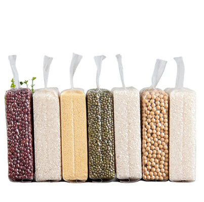 安い透明ナイロンプラスチック包装袋 堅いサイドガセット 密封 1KG/100kg 米食品用真空包装袋