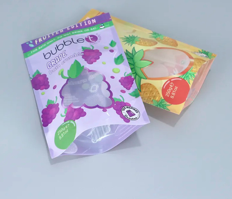 パーソナル印刷 スタンドアップ 閉められる Ziplock 透明な窓付き プラスチック包装袋 身体スクラブ 浴塩の梱包