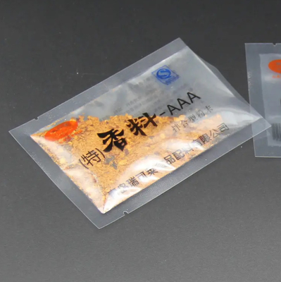 エコフレンドリー カスタム印刷 プラスチック小袋 調味料 香辛料 砂糖 3 面密封 透明食品包装袋