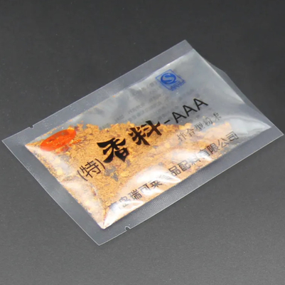 エコフレンドリー カスタム印刷 プラスチック小袋 調味料 香辛料 砂糖 3 面密封 透明食品包装袋