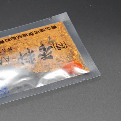 エコフレンドリー カスタム印刷 プラスチック小袋 調味料 香辛料 砂糖 3 面密封 透明食品包装袋