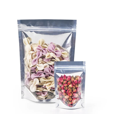 新透明 PE プラスチック 立体シッパー バッグ 銀塗り印刷 砂糖とゼリーのための食品包装