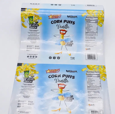 カスタム製の薄膜ラミネート アルミ プラスチック 食品 柔軟な包装 フィルム ロール サケット タロ トマト ポテト チップ 包装