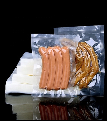 カスタマイズされた食品グレードのプラスチック,純アルミ,透明な3面密閉真空袋,蒸気袋,食品保管パッケージ