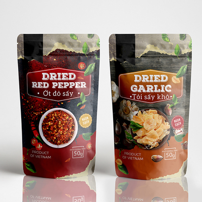 スパイス包装袋 プラスチック包装 調味料 パプリカ 食品包装袋 シール付きジッパー スタンドアップポーチ