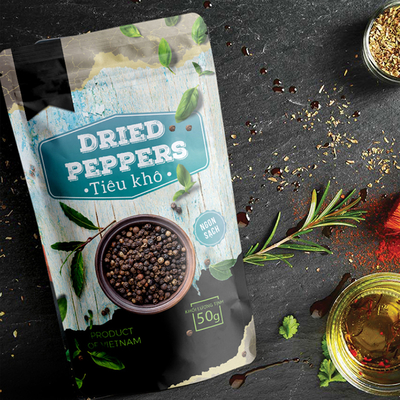 スパイス包装袋 プラスチック包装 調味料 パプリカ 食品包装袋 シール付きジッパー スタンドアップポーチ