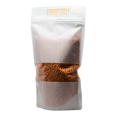 白い牛皮袋 (立立バッグ) 小窓付き,カスタムプリントジッパー,クラフト紙立立バッグ/食品包装袋