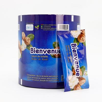 ホットセール カスタム印刷 ラミネート食品グレード プラスチックロールフィルム 柔軟な包装 石鹸包装用