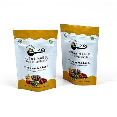 Custom Printed Stand-Up Ziplock Pouch For Food Packaging For Snack Candy Powder Nuts Dry Spice Powders Sugar