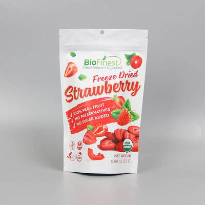 カスタマイズされた印刷された再封可能なジップロックプラスチックアルミホイルのスナック冷凍乾燥フルーツドイパックスタンドアップポーチ食品包装袋