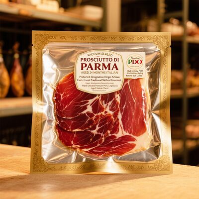 カスタマイズされたロゴ3サイドシーリングプラスチック包装食品保存マイラー真空シールバッグ魚の餌包装真空バッグロゴ付き