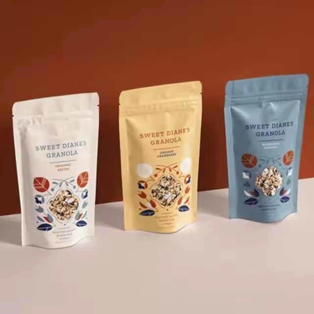 カスタム印刷 アルミホイルジッパーバッグ マット食品グレード スタンドアップバッグ 熱シール スタンドアップバッグ