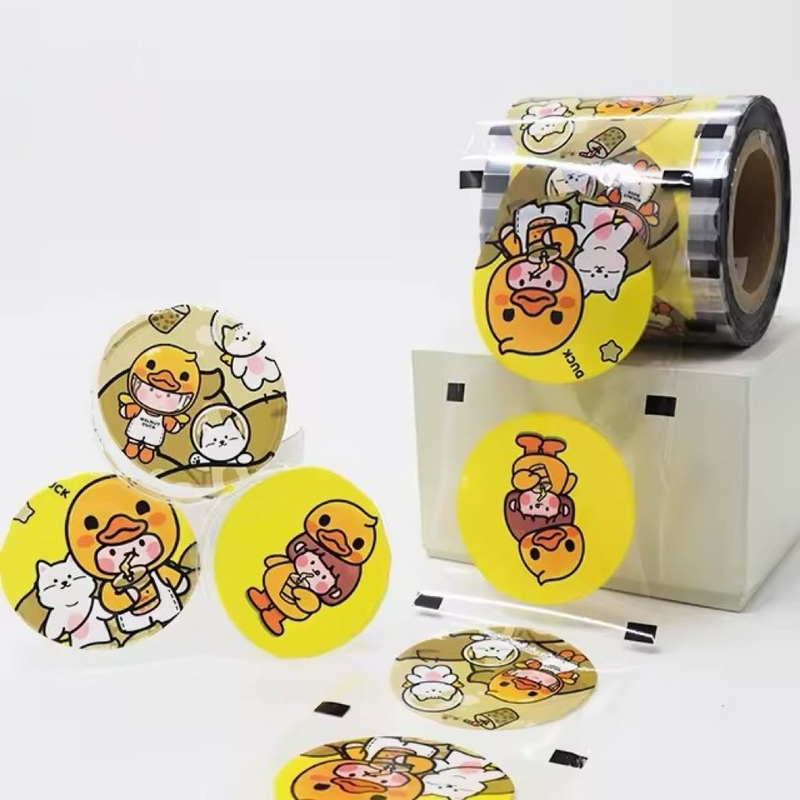 カスタムバブルティーシールフィルム プラスチックカップ紙シールフィルム PPカップ紙カップ