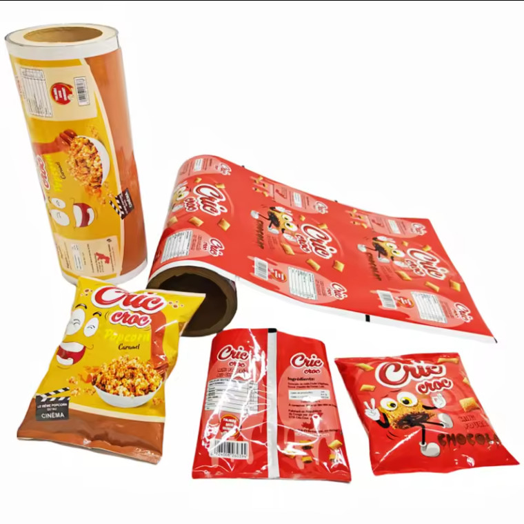 プラスチックの印刷パッケージ サケット ホットラミネーション 食品 スナック ポケット BOPP PET アルミ CPP PE ポテトチップ 密封フィルムロール
