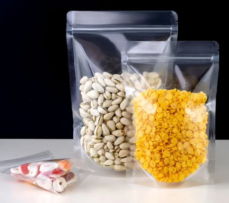 PET透明ジップロック プラスチックバッグ マイラーバッグ ジップロック スタンドアップ 食品 スパイス 粉末 包装 ポケット