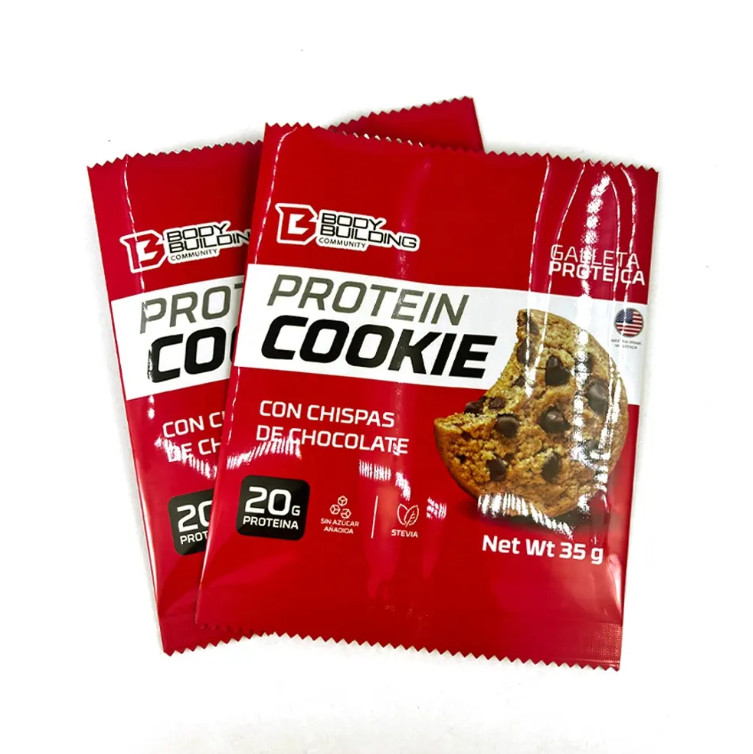 カスタムデザイン 高品質 35g クッキーパッケージング バッグ ラミネート バックシール バッグ 防湿 枕袋 タンパク質