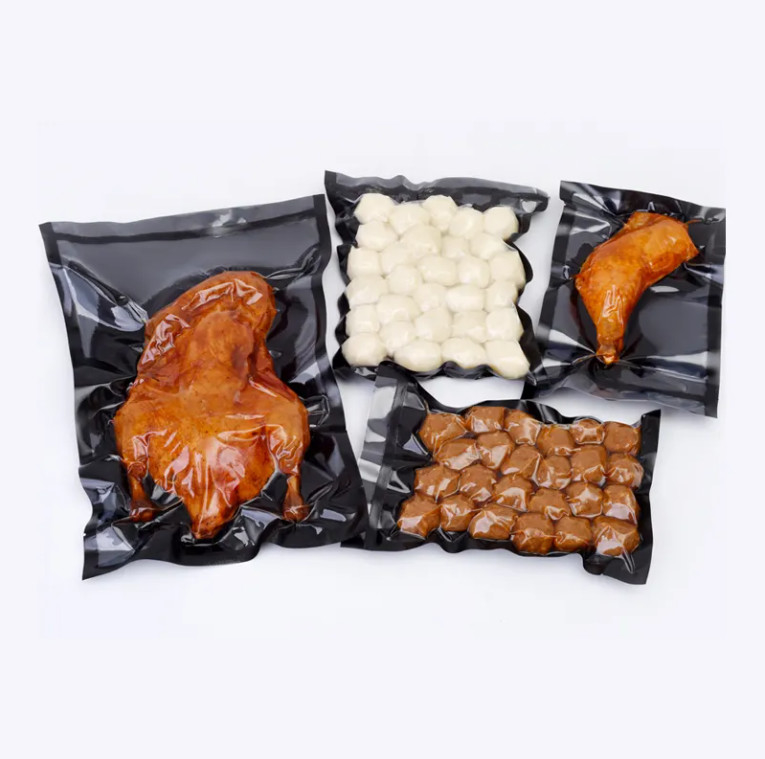 カスタマイズされた食品級 キッチン 貯蔵袋 食品 ブラック 熱密封 包装 プラスチック 生物分解性 食品 真空袋