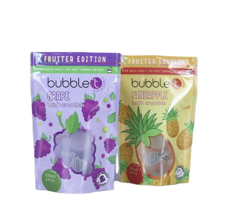 パーソナル印刷 スタンドアップ 閉められる Ziplock 透明な窓付き プラスチック包装袋 身体スクラブ 浴塩の梱包