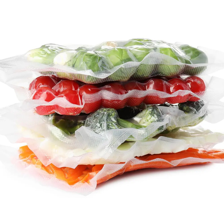 カスタム 30x30cm 貯蔵器 冷凍食品包装袋 透明プラスチック ナイロン真空シール袋 食品 肉 魚 果物