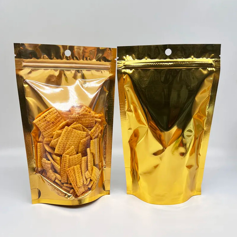 新透明 PE プラスチック 立体シッパー バッグ 銀塗り印刷 砂糖とゼリーのための食品包装