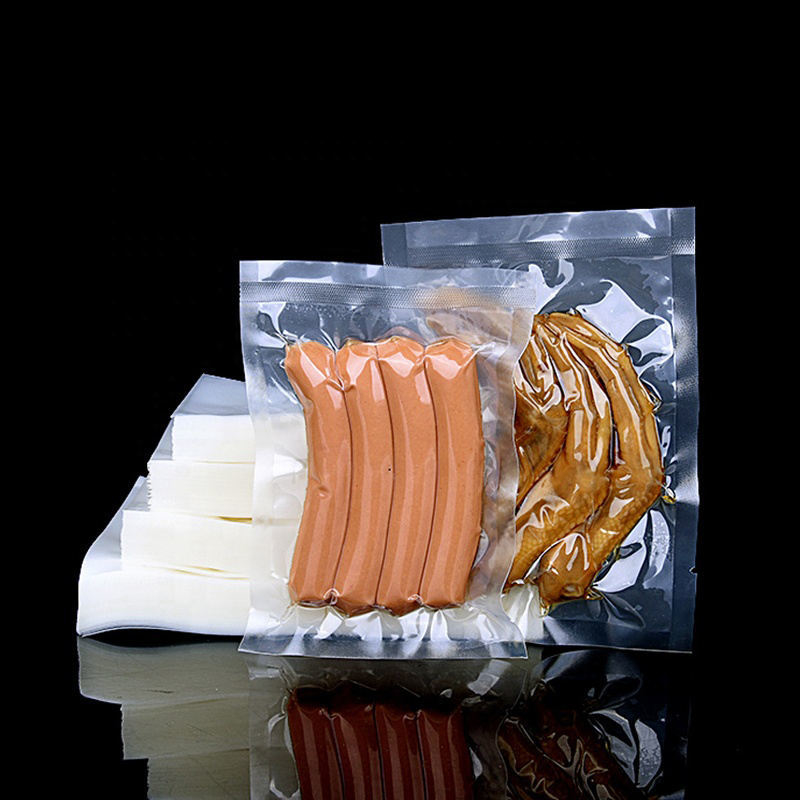 カスタマイズされた食品グレードのプラスチック,純アルミ,透明な3面密閉真空袋,蒸気袋,食品保管パッケージ