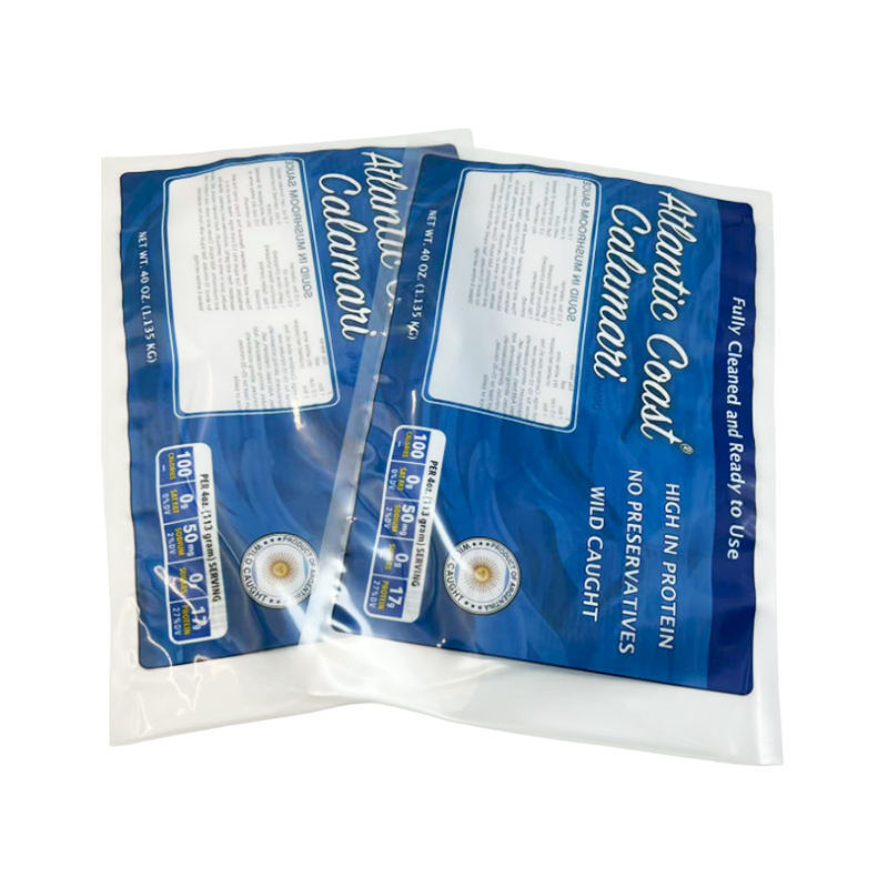 カスタム印刷ロゴホットシールバッグ三方シール冷凍食品包装プラスチック真空バッグ肉包装窓付き